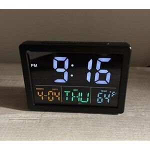 New Digital Alarm Clock, 5.5" Large LED Time Display, Adjustable Alarm Volume